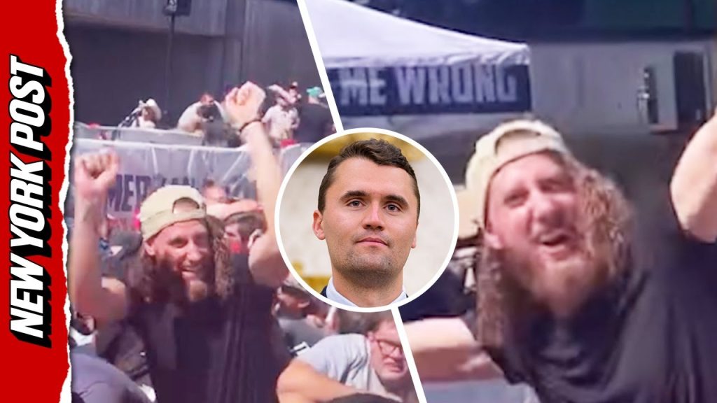 Strange Moment Smiling Man Pumps Fist and Shouts ‘USA!’ After Charlie Kirk Shooting Strange Moment Smiling Man Pumps Fist and Shouts ‘USA!’ After Charlie Kirk Shooting