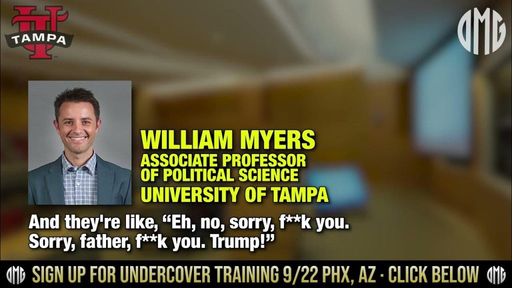 University of Tampa Professor Caught on Tape Slamming Americans Who Pray For President Trump