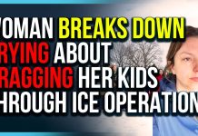 Woman Breaks Down Crying About Dragging Her Kids Through ICE Operations