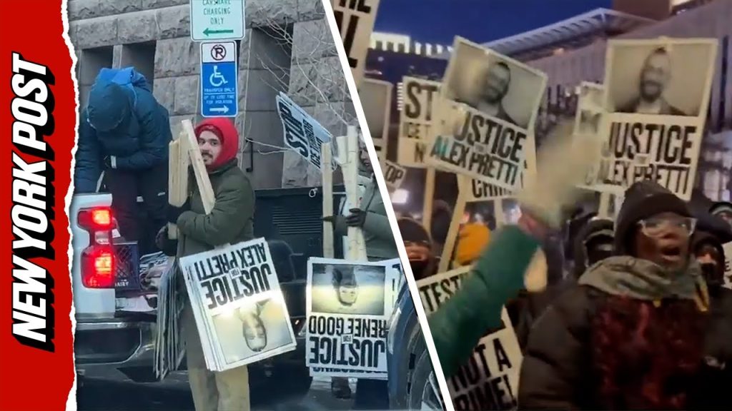 Professional Activists’ Seen Distributing Signs at Minneapolis Protest