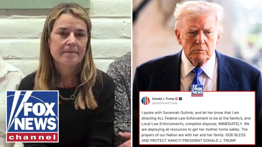 BREAKING: President Trump directs all federal law enforcement to be at Guthrie family’s disposal