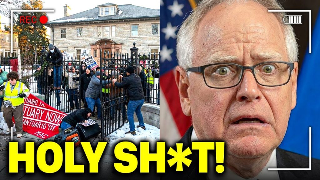 Leftist Mob INVADES Tim Walz’s Home as They Realize He just SURRENDERED the State to Trump…