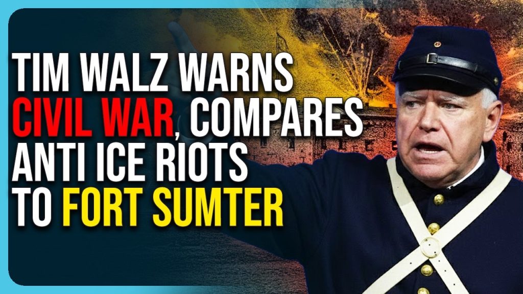 Tim Walz Warns CIVIL WAR, Compares Anti ICE Riots To Fort Sumter